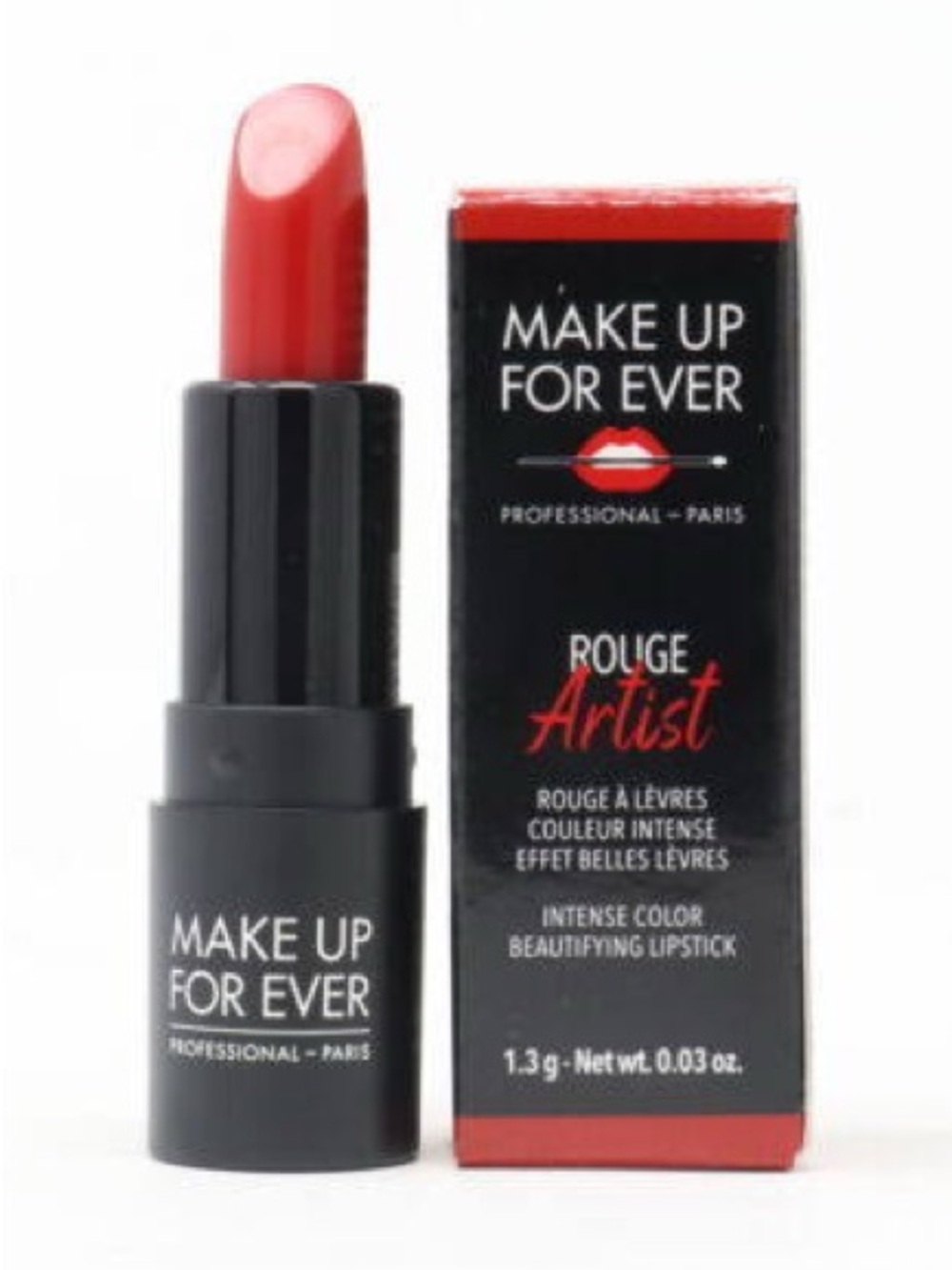 Makeup Forever Rouge Artist Satin Lipstick Mini 402 Untamed Fire NEW!